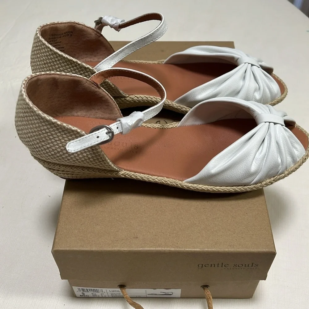GENTLE SOULS by Kenneth Cole Women's Lucille Wedge Sandals Size 9M